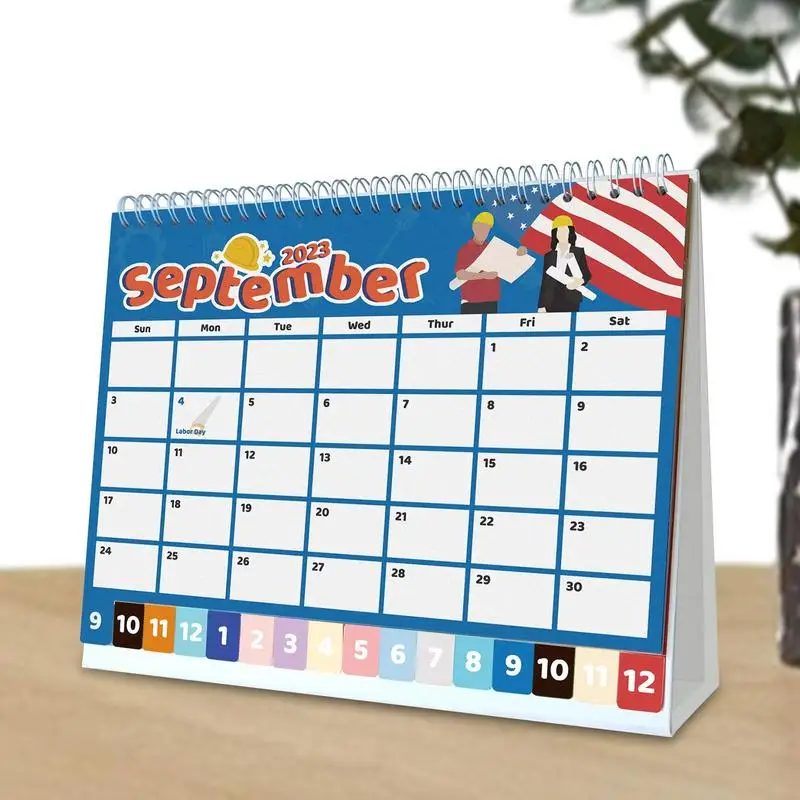 Desk Calendar 2024 Simple Monthly 2024 Desk Calendar Planner Decorative Memos Multifunctional Cardboard Calendar Ornaments For