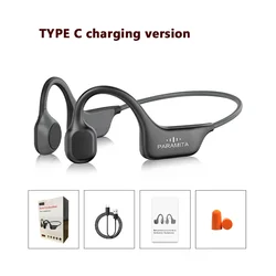 Classic Bone Conduction Wireless Bluetooth Headphones with Mic - Waterproof (DG08C Black)