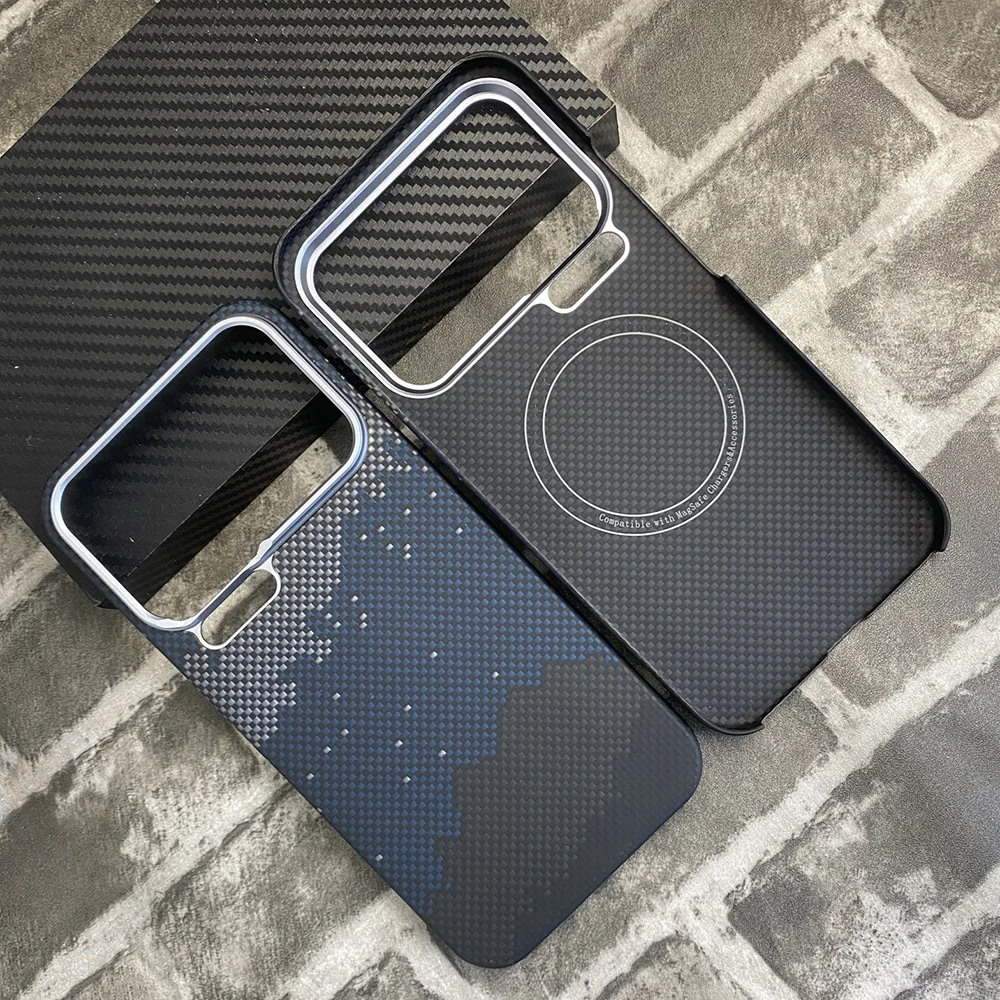 Sleek Magnetic Aramid Carbon Fiber Phone Case