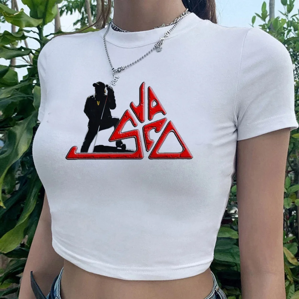 Vasco Rossi Streetwear Cyber Y2K 2000S Crop Top Donna Goth Anni '90 Streetwear Vintage Crop Top Abbigliamento