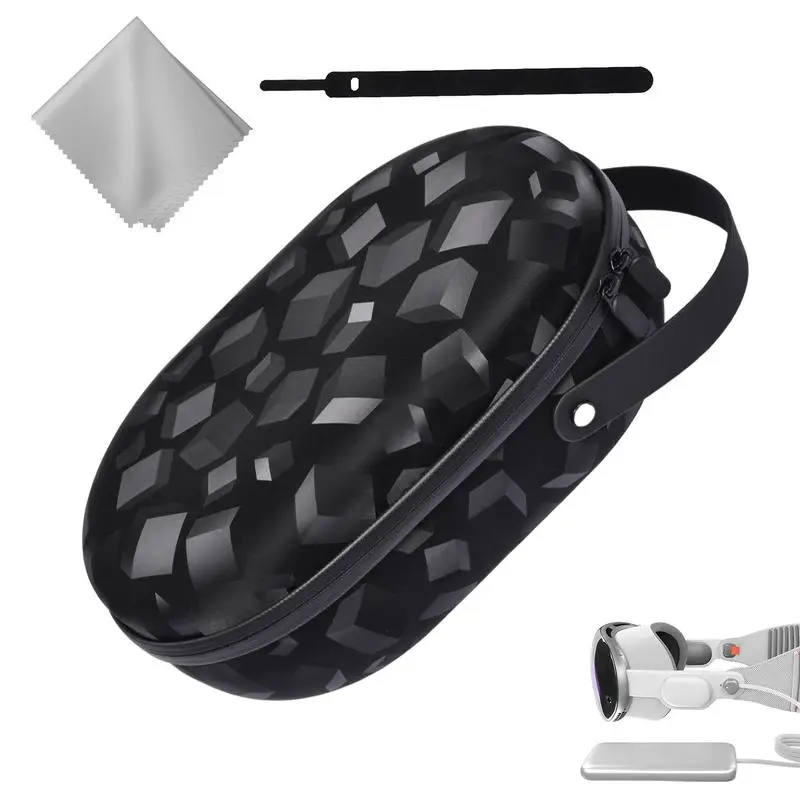 

Travel Carry Case Soft Waterproof Travel Bag Handheld Portable Organizing Case With Mesh Bag And Double Zipper For VR Control