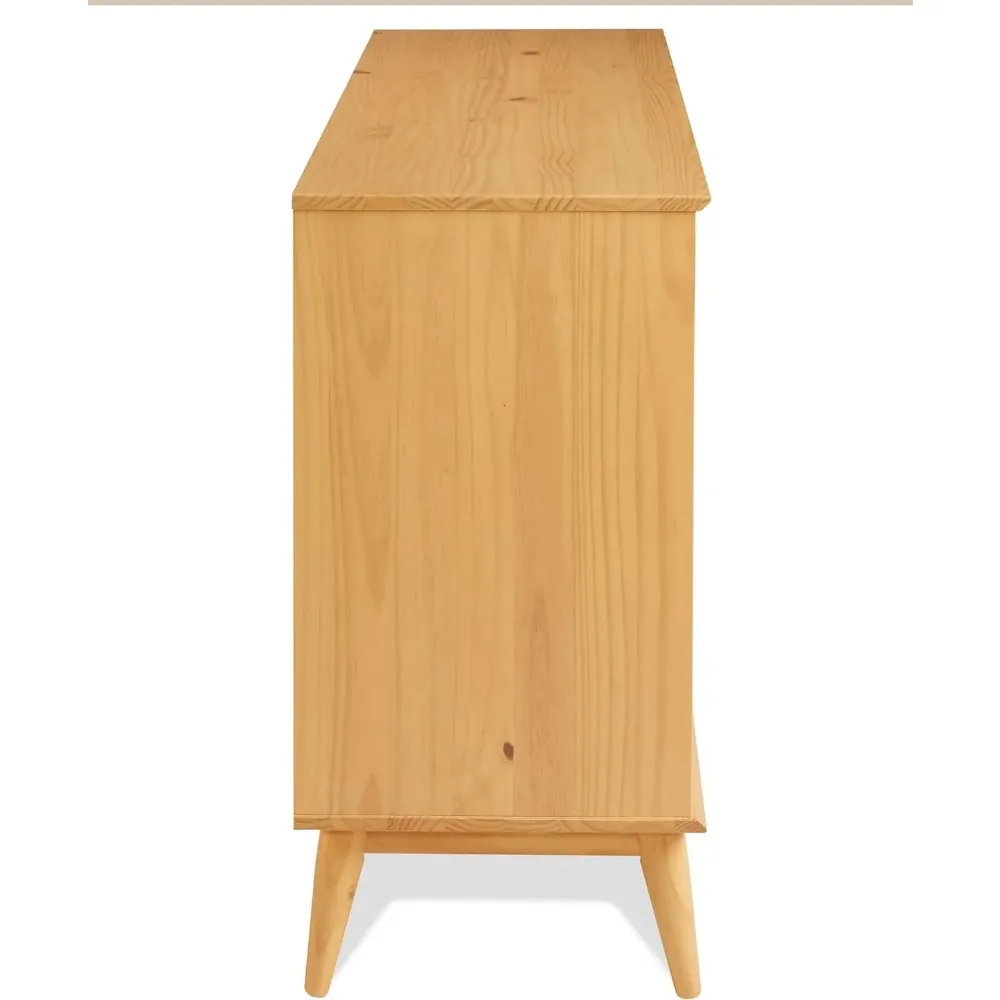 Mid-Century Solid Wood Dresser, 3/6 Drawers Storage Dresser for Living Room Bedroom 6