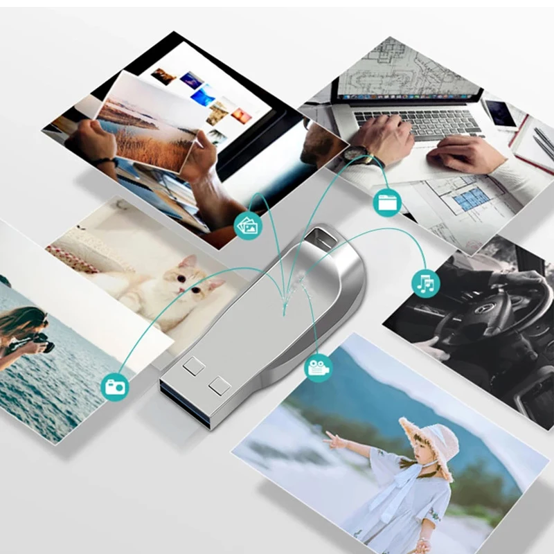 Usb Flash Drive Metal 1Tb/2Tb Usb Flash Disk Computer Data Backup High-Speed Waterproof Usb Flash Disk For Phone Computer Pc