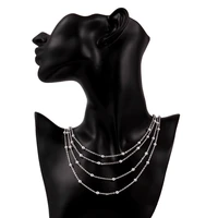 Collier en argent Sterling 925 pour femmes, bijoux à la mode, chaîne de perles lisses de 18 pouces, cadeaux d'anniversaire de mariage, offre spéciale 2