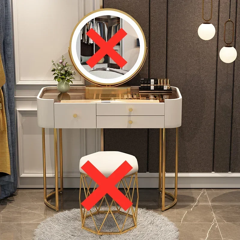 Light Minimalist Dressing Table Luxury Rock Board Bedroom Dressing Table Modern Makeup Cabinet Tocadores Bedroom Furniture