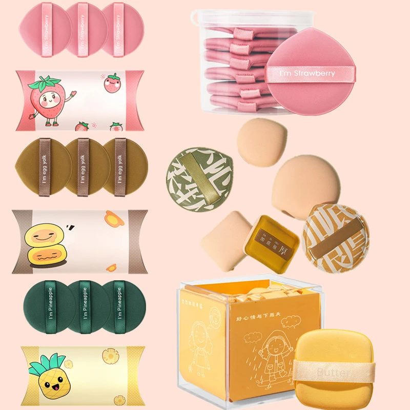 

3/7/10/pcsBox Super Soft Powder Puff Beauty Egg Does Not Eat Powder Q Elastic Air Cushion Dry and Wet Dual Face Powder Puff Tool
