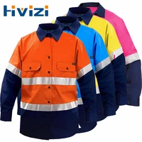 Hi Vis Men Work Shirt - 100% Cotton