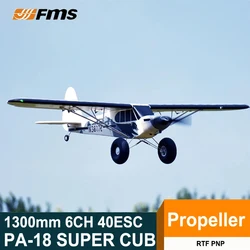 Fms RC Model Plane 1300mm 1.3m Pa-18 J3 Piper Super Cub Remote Control Airplane Pnp Trainer Electric Aircraft Outdoor Sports