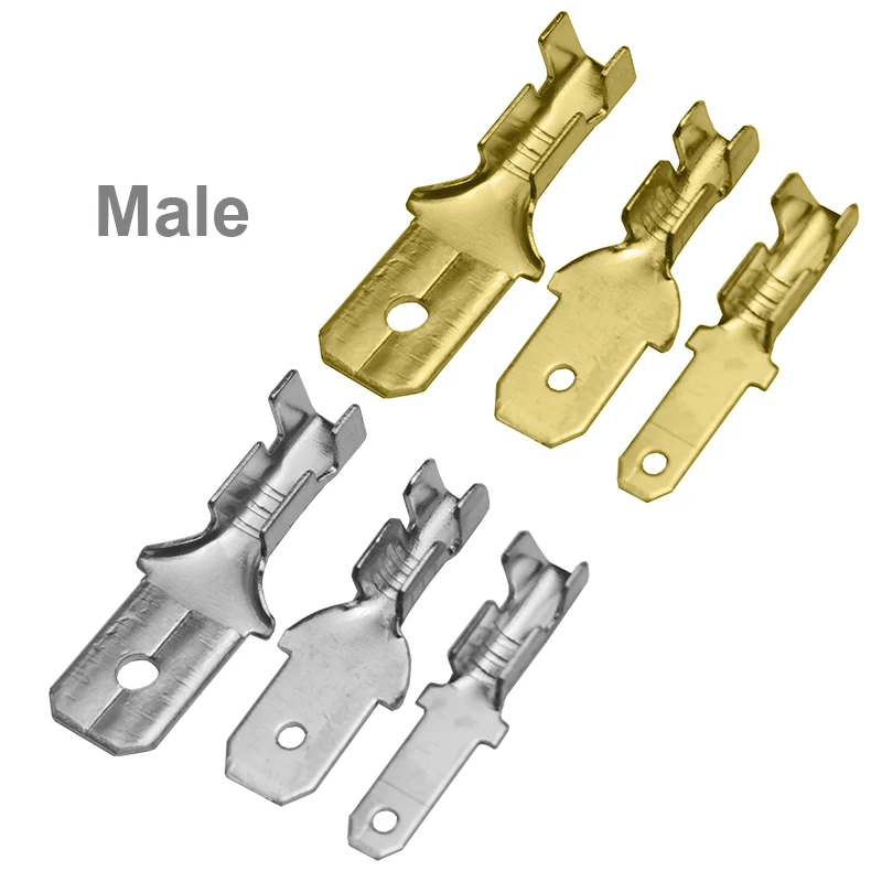 YINETTECH 100 Pezzi 2,8 Mm Connettori A Crimpare Femmina Terminale A Forcella Terminali Per Cavi A Giunzione Rapida Compatible Con Mini Interruttore Altoparlante Per Auto Argento - Foto 8