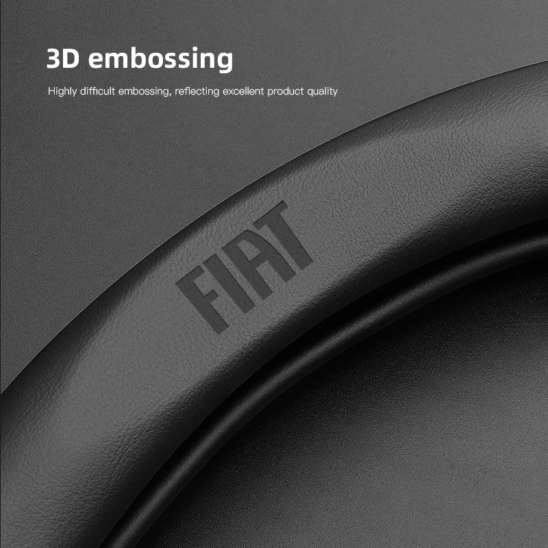 Premium Fiat Steering Wheel Cover - Stylish Car Interior Accessory