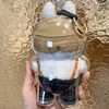 Protective Acrylic Case Transparent Portable Cable Organizer Box  Storage Case  Plush Dolls Display Bag for labubu V1 V2 outfit 6