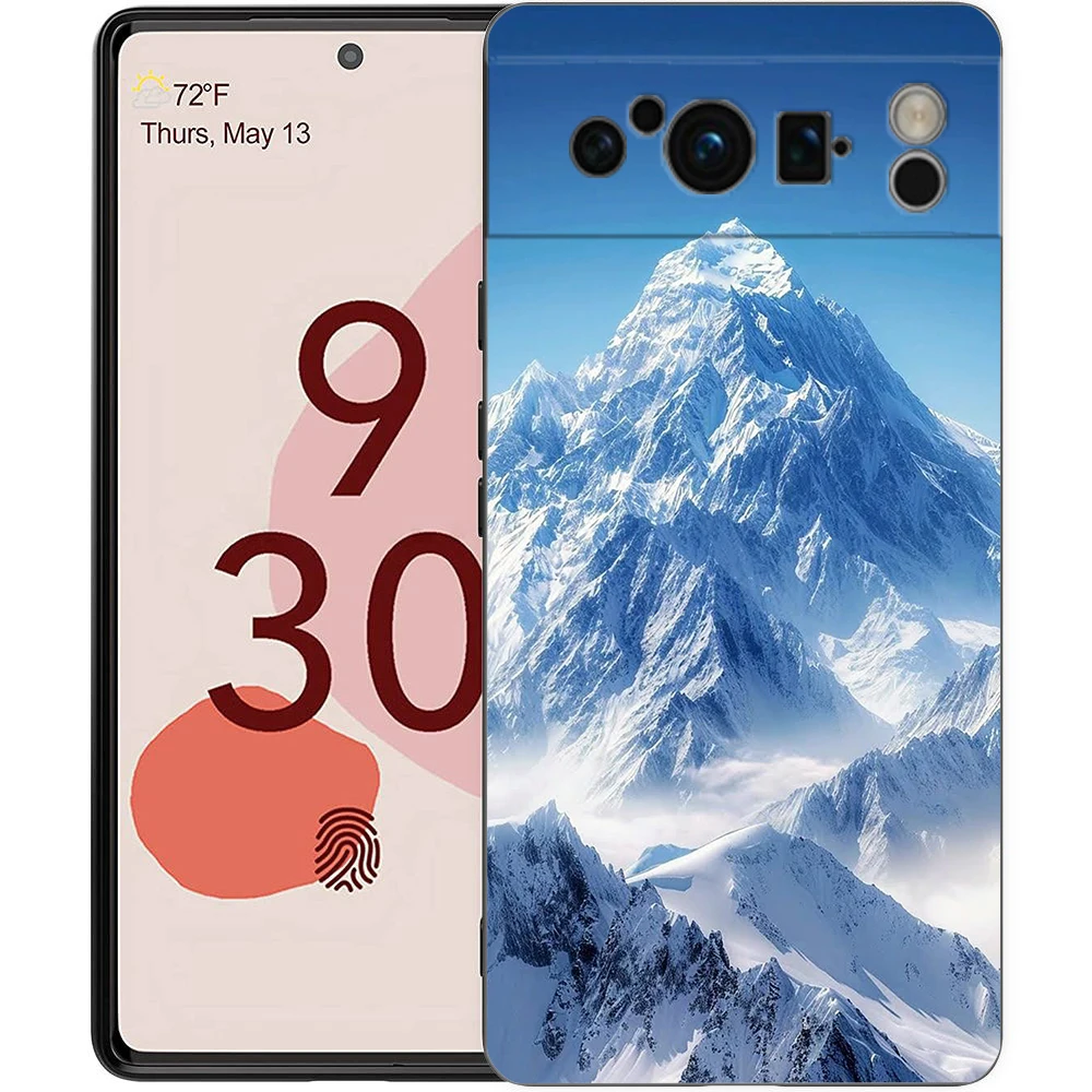 Mountain Peaks Landscape Shockproof Phone Case - Soft TPU Black Cover