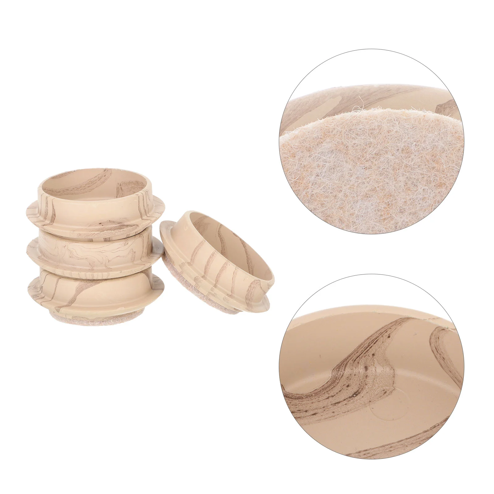 

4 Pcs Protection Pad Fixed Caster Cup Chairs Round Area Rugs Felt Furniture Leg Floor Protectors