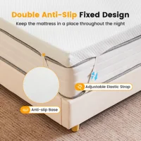 JHK 3 Inch with Fabric Cover Gel Memory Foam Mattress Topper Full Size Cooling Mattress Soft and Breathable Bed Topper 3