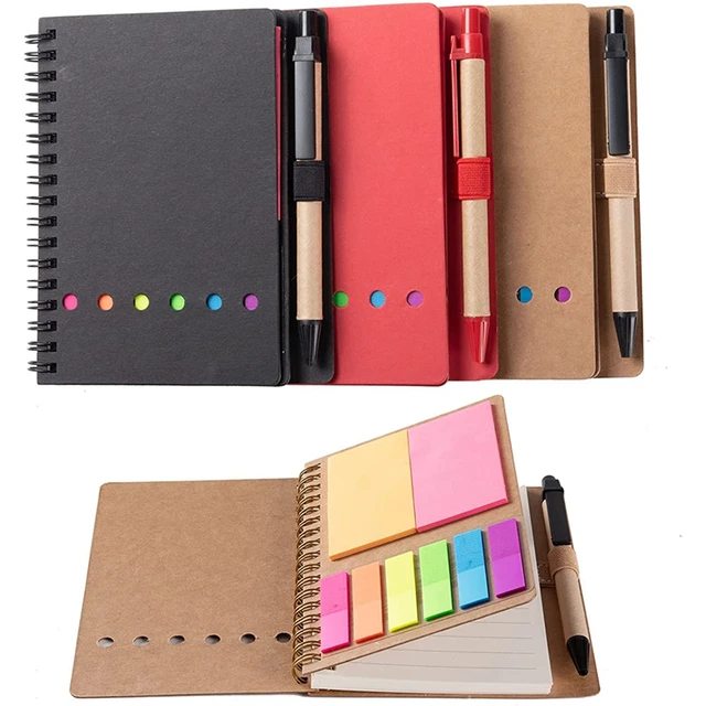 Petit Carnet Bloque Note A Spirale Avec Support Stylo Inclus - Pas