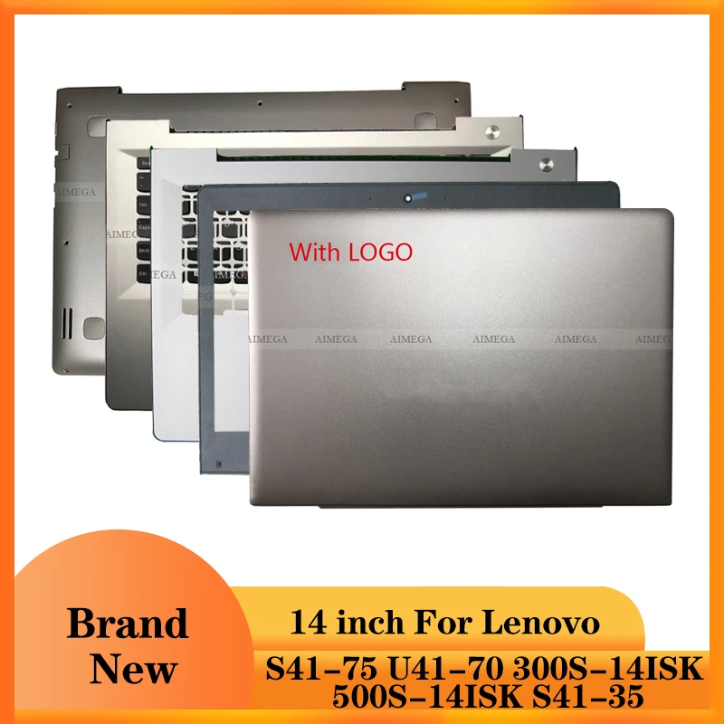 Silver For Lenovo S41 S41 70 S41 75 U41 70 300S 14ISK 500S 14ISK S41 35 Laptop LCD Back Cover