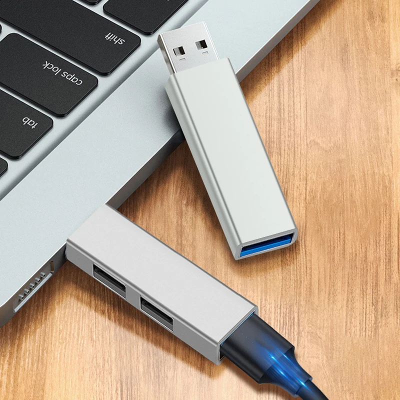 Type C 3 In 1 USB 3.0 USB Hub 2.0 Multi Type-C Ultra Slim Splitter Hub Use Power Adapter Multiple Expander for iPhone 15