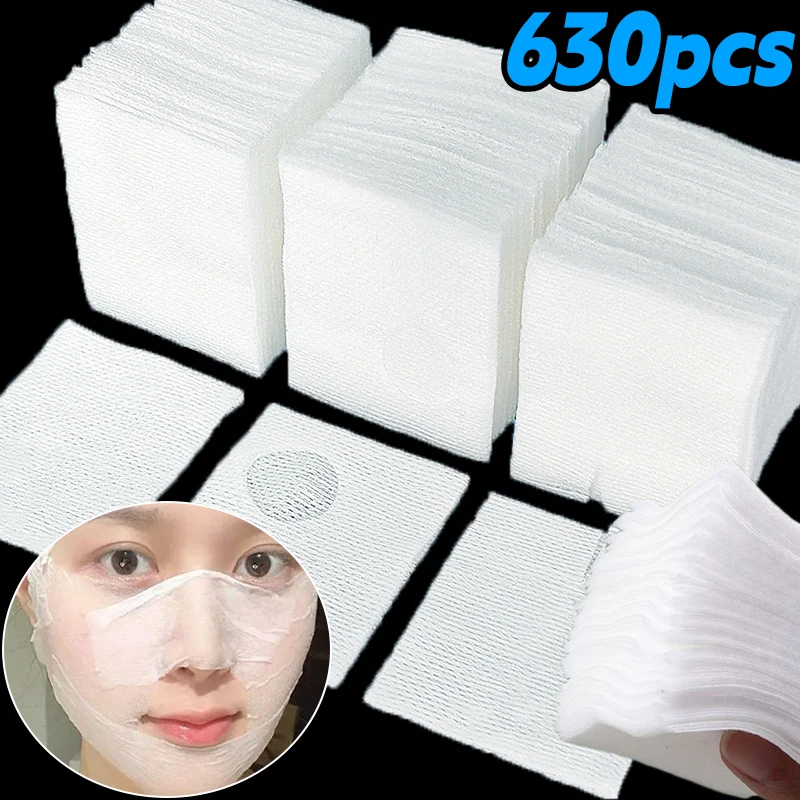 Recycled Fiber Wet Compress Cotton Pads for Makeup and Face Care