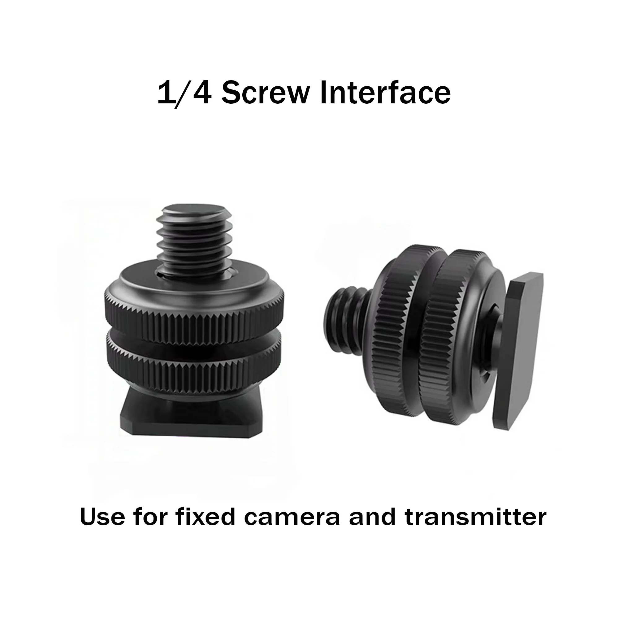 1/4 Inch Tripod Screw To Flash Hot Shoe Adapter Black Tripod Mount Screw Hot Col