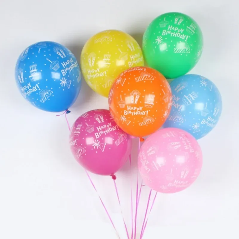10pcs/lot 12 Inch Birthday Latex Printed Balloons Children's Birthday ...