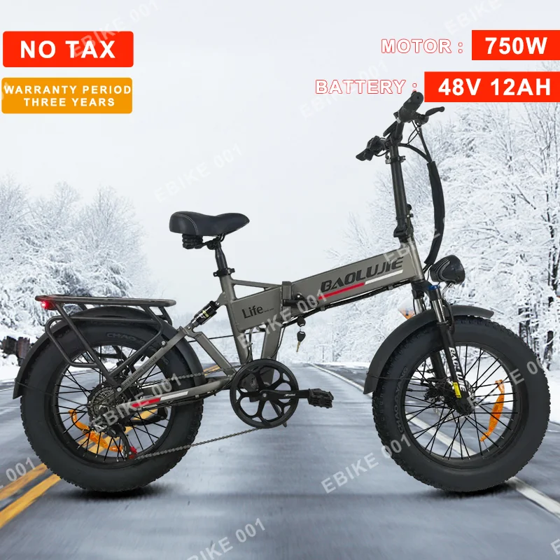 

EU Stock Folding Electric Bike 48V 12AH 250W 500W 750W 20 inch Fat Tire Ebike Mountain Off-road Variable Speed Electric Bicycles