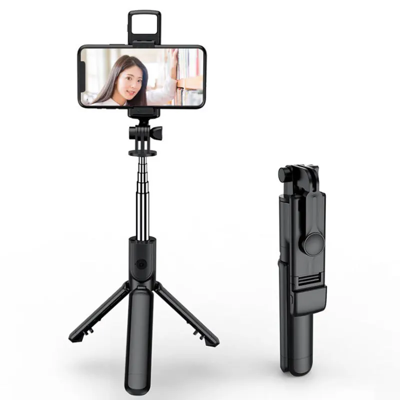 Wireless Selfie Stick Tripod Stand Bluetooth Remote Extendable For iPhone Samsung Xiaomi Live Streaming Portable Cellphone Stand