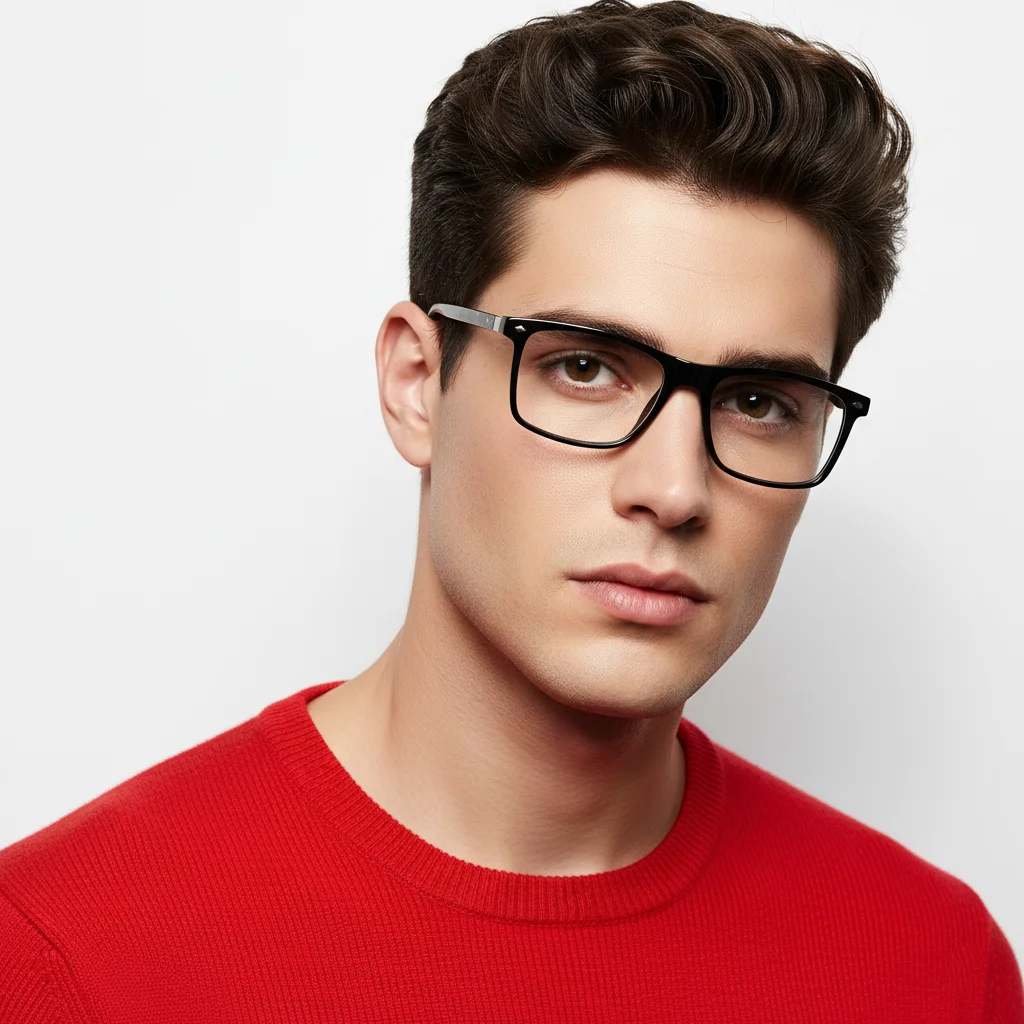 Blue Light Blocking Unisex Square Frame Glasses - TR90 Lightweight Anti-Eyestrain Design