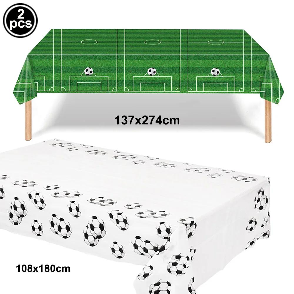 Soccer-Themed Rectangular Tablecloth – Perfect for Birthday Celebrations and Game Day Gatherings