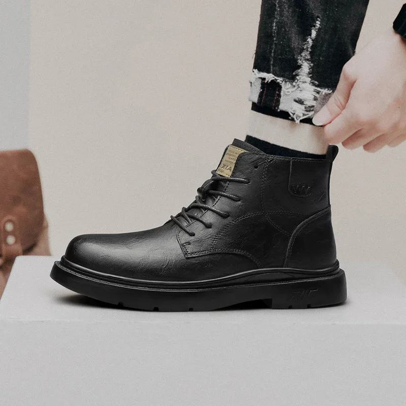 

Luxury Brand Chelsea Boots for Men Black Business Social Office Dating Formal Party Boots Comfort Versatile Fashion Trends Boots