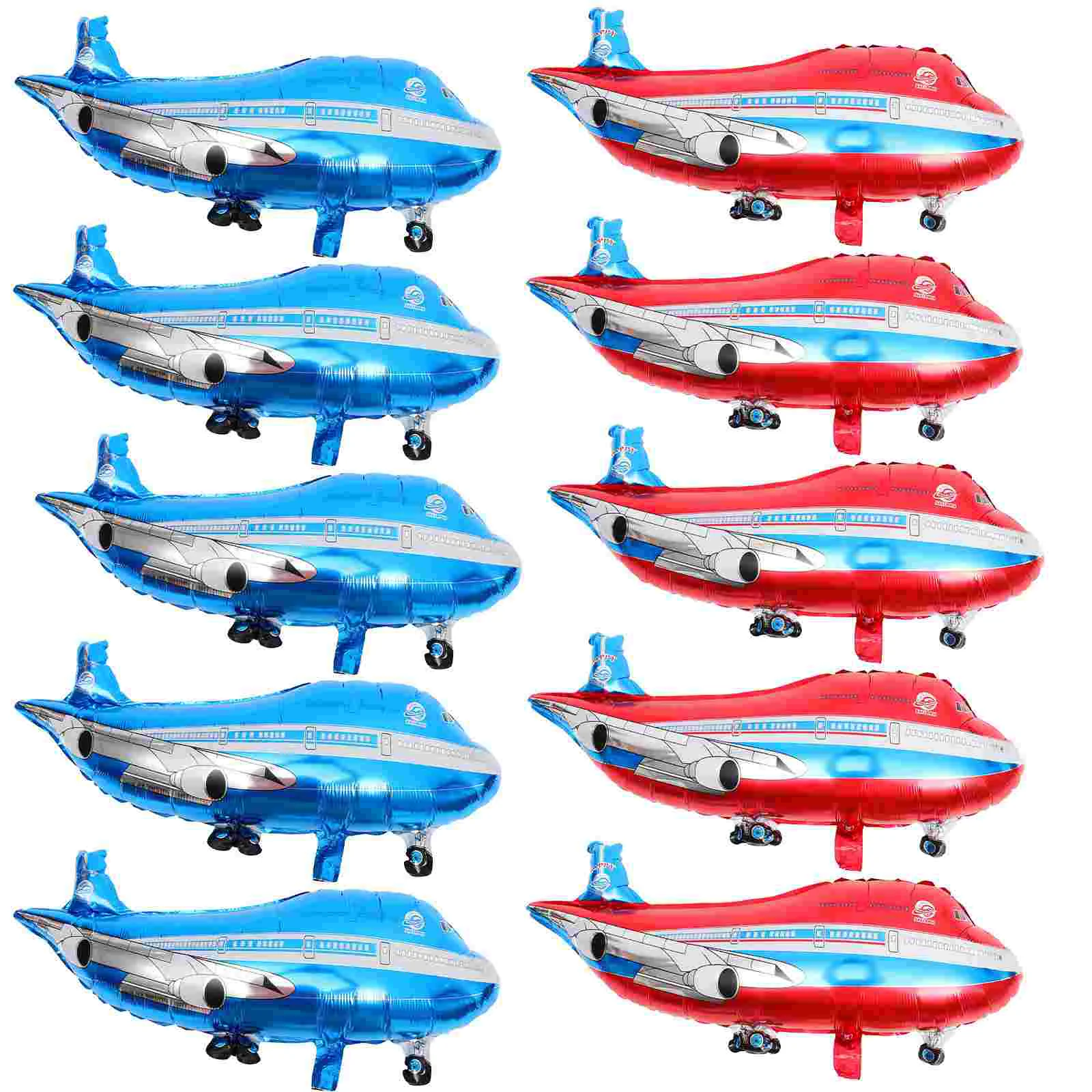 

10 Pcs Airplane Decor Ballon Aircraft Party Happy Birthday Balloons Cartoon Baby Toy