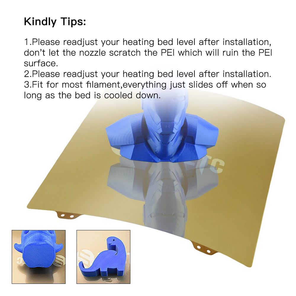 fysetc janusbps dupla face pei primavera chapa de aço de aço pei para voron