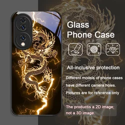 Creative Dragon Pattern Tempered Glass Phone Case Cover - Honor 80 GT (PT - P1029T1)