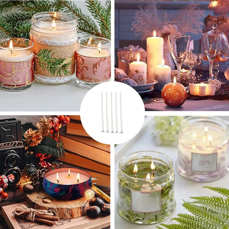 Description Picture 6 of item100Pcs with Stand Original Smokeless Candle Wick Waxed Cotton Candle Wicks for DIY Candle Silicone Mold Candle Making Supplies