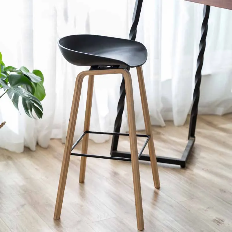 

Wooden Nordic Modern Office High Kitchen Bar Chair Dining Outdoor Plastic Gaming Chair Hairdressing Chaisse Furniture Bar XY50BC