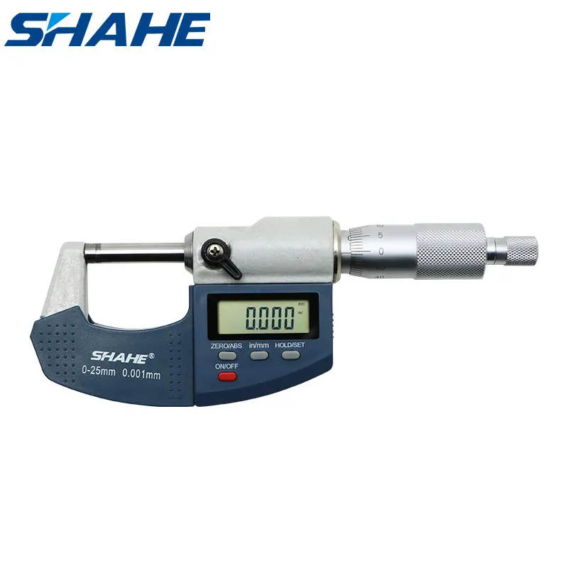 Tanie Cyfrowy mikrometr SHAHE 0.001mm 0-25mm elektroniczny zewnętrzny mikrometr z podziałka liniowa mikrometr
