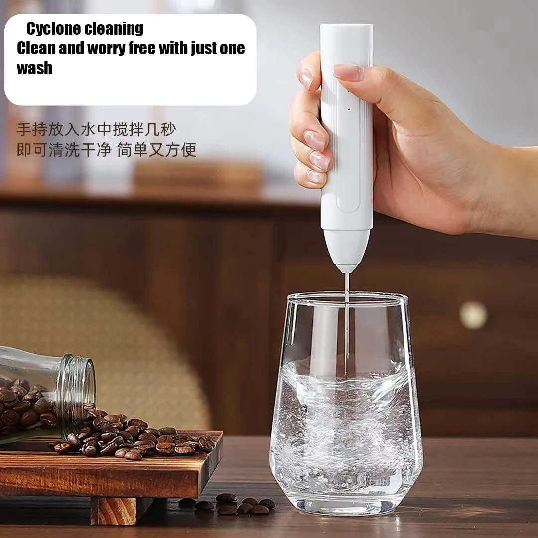 1 electric coffee frother, milk frother, egg beater, handheld 3-speed rechargeable cream maker, 3-speed kitchen mixer 5