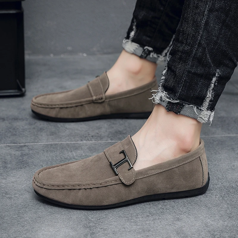 SHLIANG Brand Spring Summer Moccasins Men Loafers High Quality Genuine Leather Shoes Men Flats Lightweight Driving Shoes S044A_voghion.com