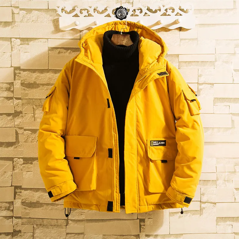 YASUGUOJI New 2022 Safari Style Mens Hooded Winter Jackets Thicken Warm Cotton Padded Mens Winter Jackets and Coats Hiver Homme image