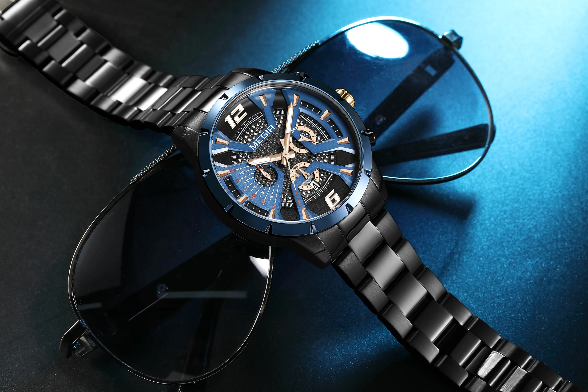 Stainless Steel for Men Luxury Business Casual Quartz Date Clock Chronograph Big Dial Wrist_voghion.com