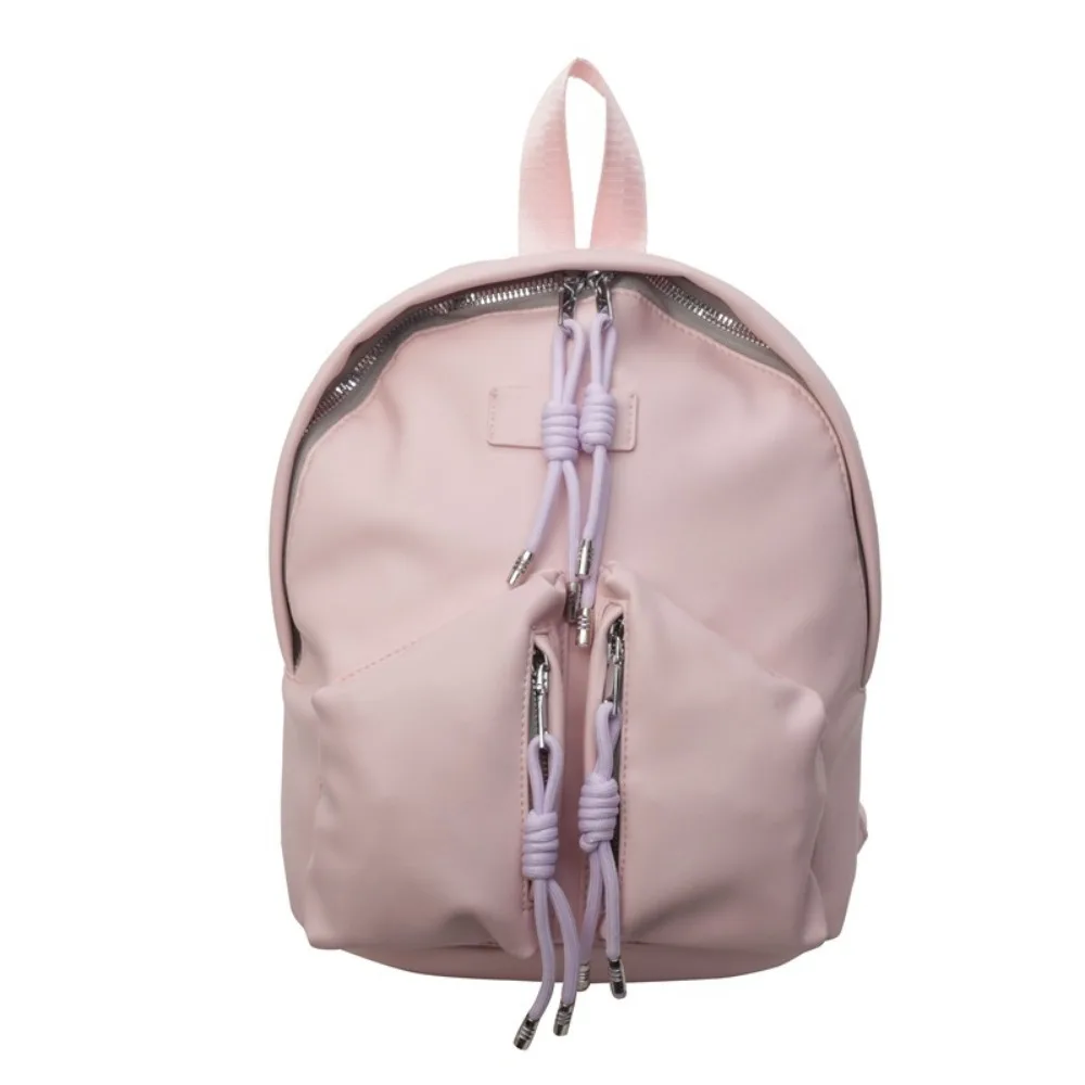 Vegan PU Leather Backpacks Women Luxury Designer Tassels Fashion Backpack Student Girls Cute Simple Large Capacity Book Bags