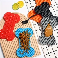 1PC Dog Slow Food Pad Bone Silicone Pet Licking Pad 1