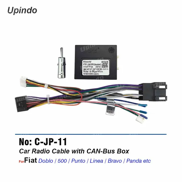 CANBUS FT1.2 配線ハーネス Fiat 500L/Doblo Bravo PANDA UNO Punto Fiorino Arnés de  cableado 車用配線ハーネス CANbus ボックスアダプター 16ピン電源ケーブル Fiat Linea Bravo Punto Linea