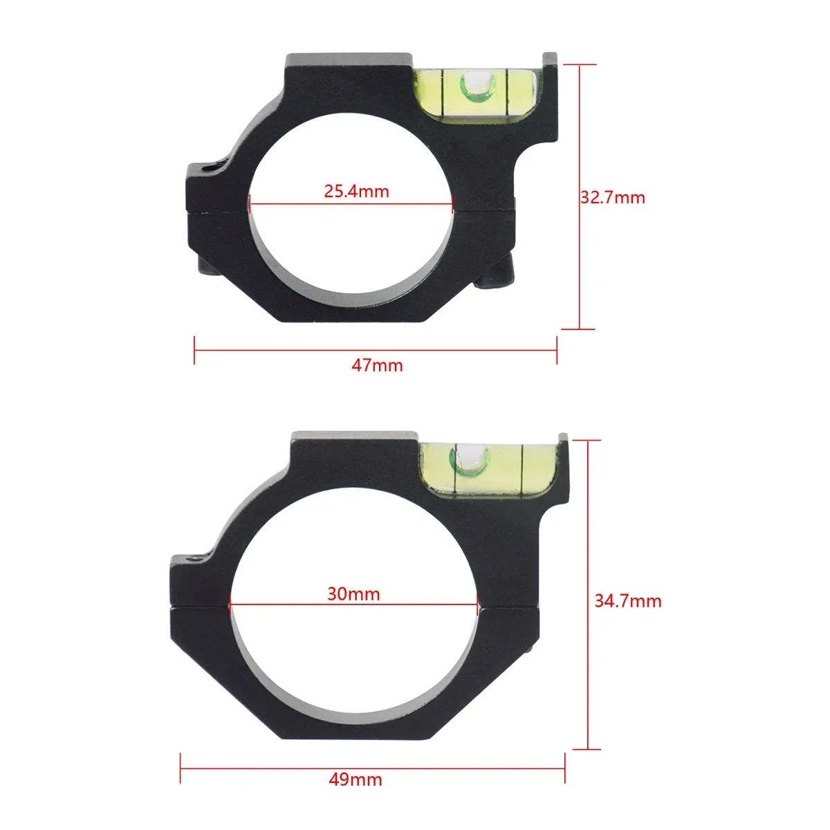 Tactical Rifle Scope Level Bubble for 25.4/30mm Scope Sight 20mm Picatinny Rail 2pcs Magnetic Leveling Bubble Gun Mount scope bubble level