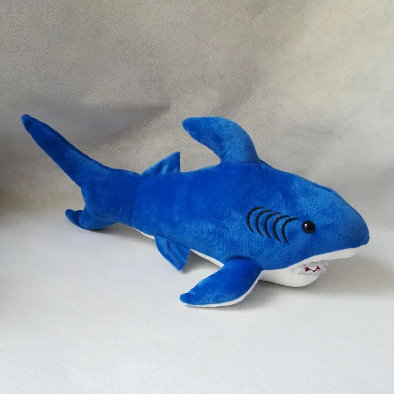 

About 40cm Blue Shark Plush Toy Soft Doll Baby Toy Birthday Gift s0220