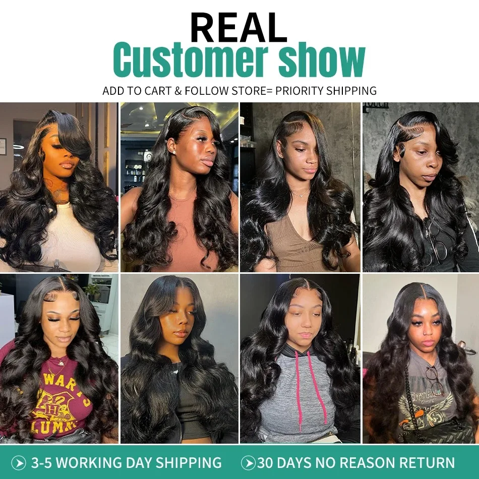 Human Hair Wig 220% Transparent HD Body Wave 5x5 Closure 30 40 Inches 13x6 13x4 Lace Front