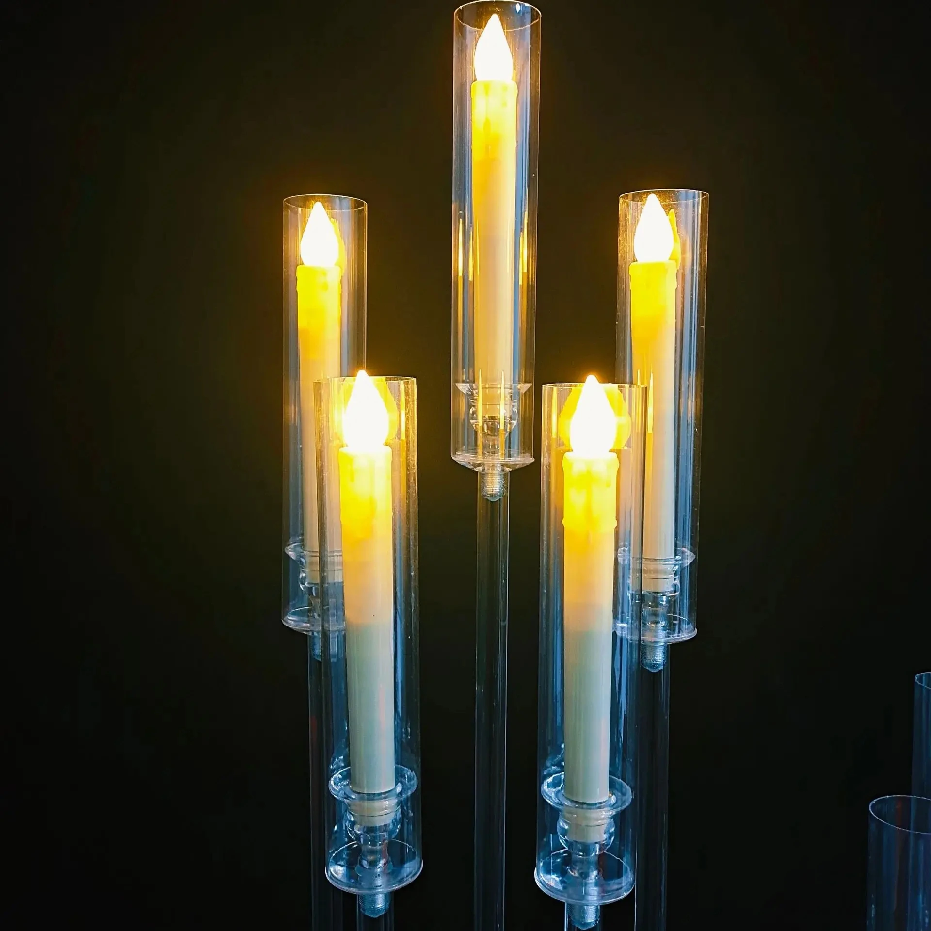 

100 pcs LED Candle Light Flameless Taper Candles Battery Operated Candlesticks Flickering Dripless for Home Decor Wedding