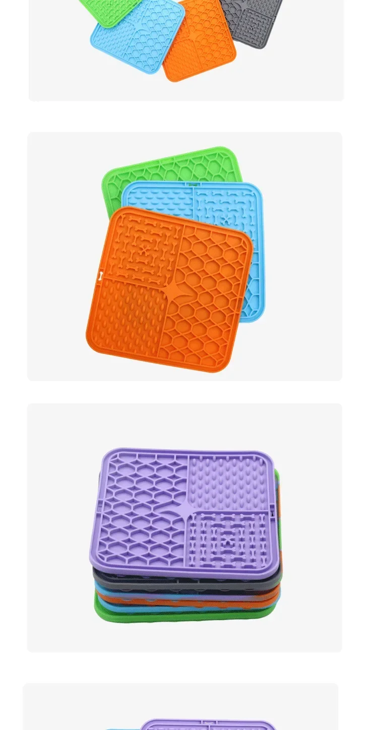 Title 9, Pet Lick Silicone Mat for Dogs Pet Slow Food Pl...