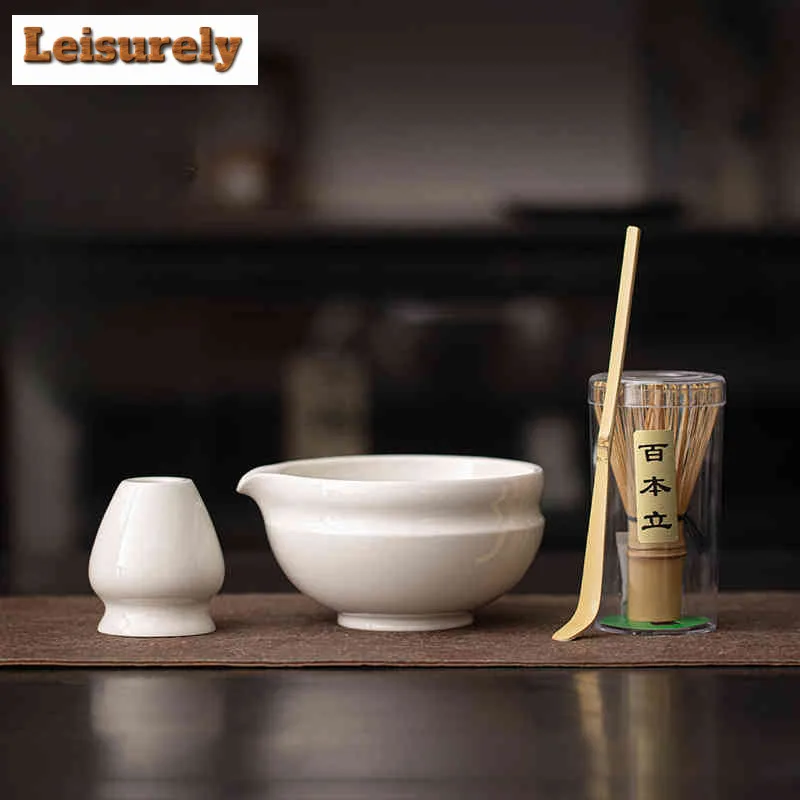 Japanese Kiln Change Green Matcha Blender Ceremony Ceramic Chawan Bowl Bamboo Whisk And Tea Scoop Matcha Tool Kit For Tea Lovers
