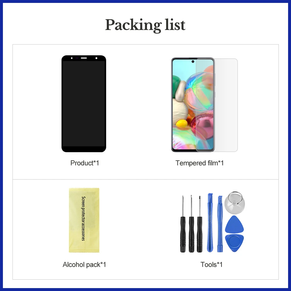 삼성 J6 플러스용 LCD 디스플레이 스크린, 삼성 J6 + J610 J610F J610FN 교체, 6.0 인치