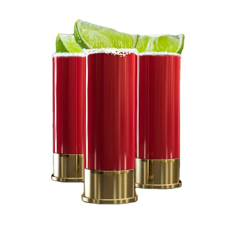Description Picture 3 of item1.2oz/36ml Travel Drink Bottle Bullet Liquid Bottle Plastic Shotgun Bullet Shape Shot Glasses Water Wine Glass Party Drinkware